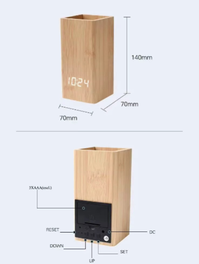 LED Pen Holder – Voice-Activated Desk Organizer