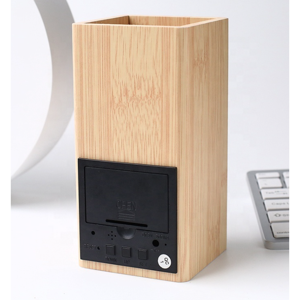 LED Pen Holder – Voice-Activated Desk Organizer