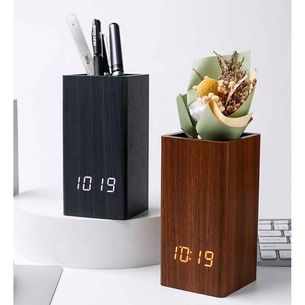 LED Pen Holder – Voice-Activated Desk Organizer